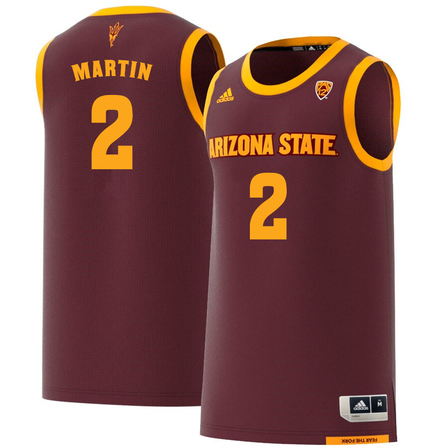 Men #2 Rob Edwards Arizona State Sun Devils College Basketball Jerseys Sale-Maroon